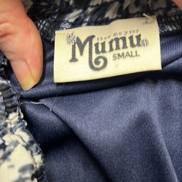 Show Me Your MuMu Snake Print Blue and White Maxi Dress - Picture 6 of 6